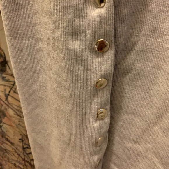 Missguided Strappy Ribbed Popper Midi Dress in Grey - Picture 7 of 11